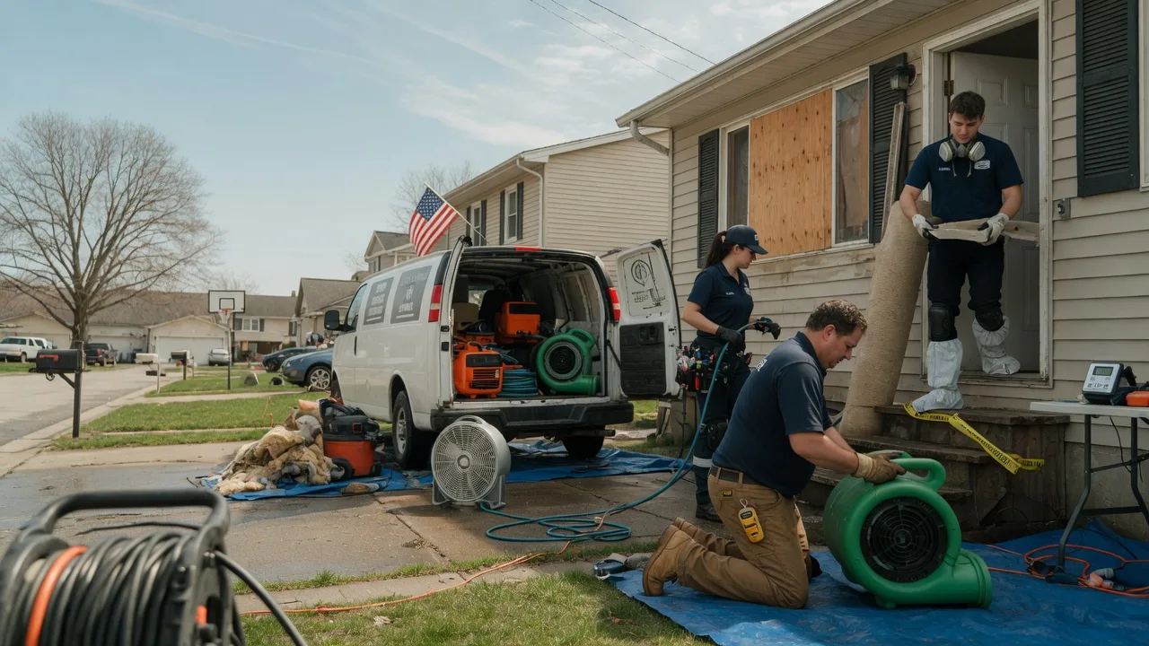 Water Damage Restoration in Cornland, IL near me